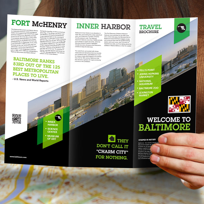 11 x 8.5 Travel Marketing Tri-Fold Brochure
