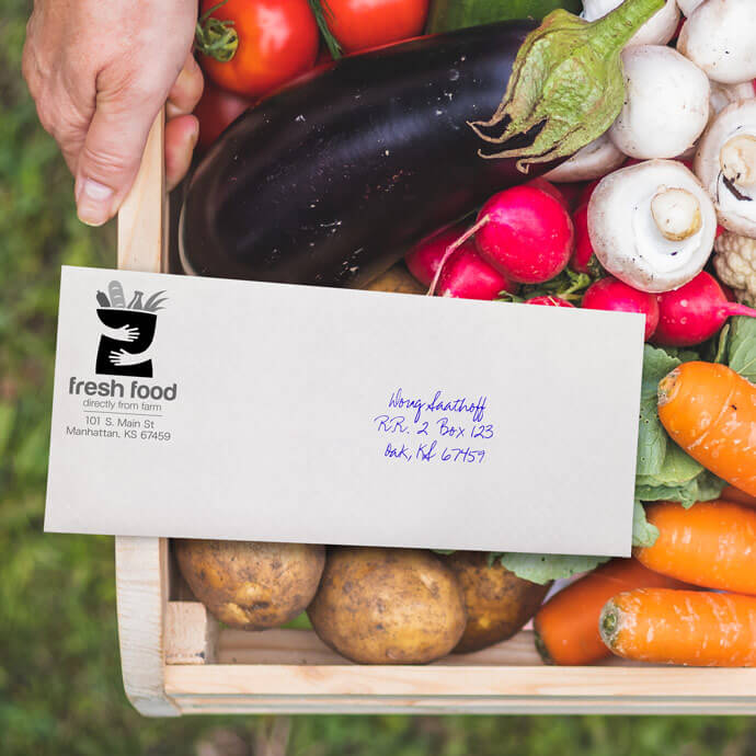 Black only printing is ideal for cheap custom envelopes, whether ordering bulk or in small quantities.