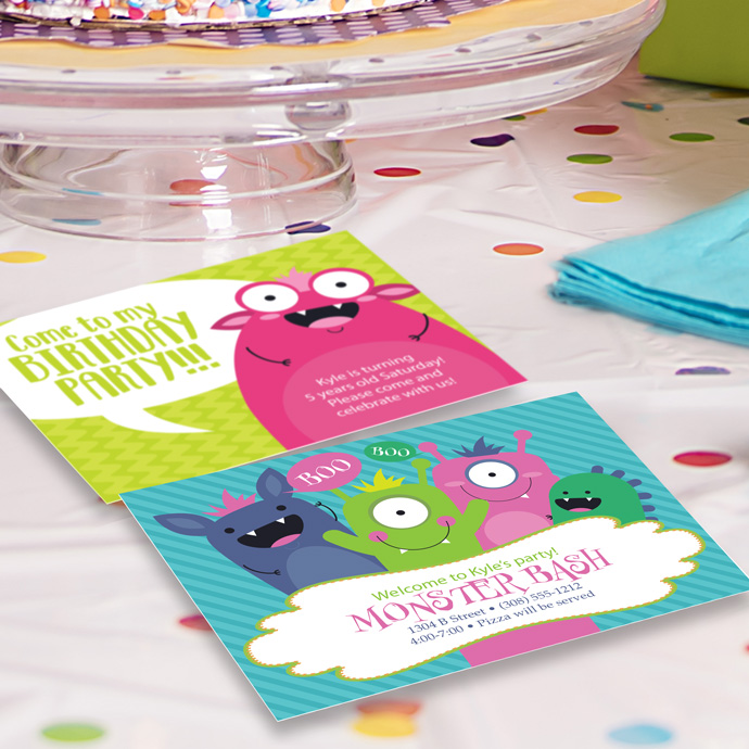 Make your birthday party a birthday bash with cheap, full-color invitation printing.