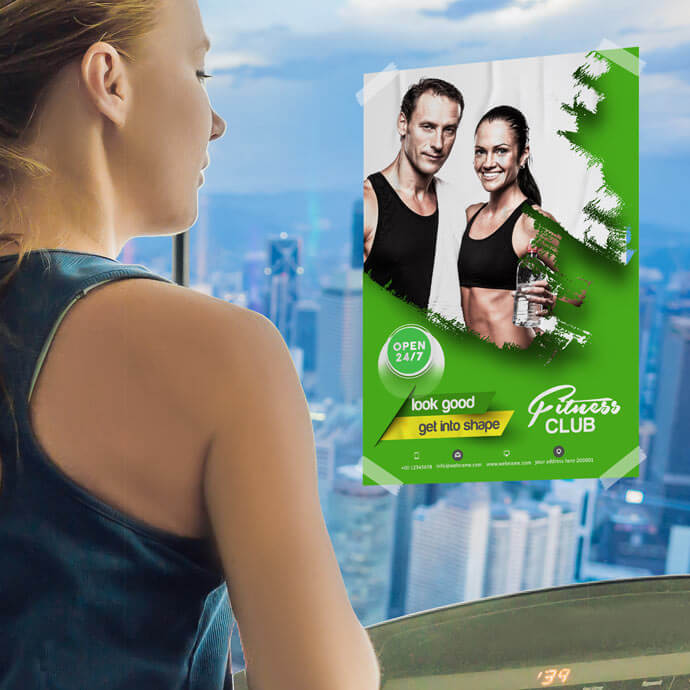 Hanging customized posters at eye-level in viewers sight lines, such as windows, will produce results for your business.